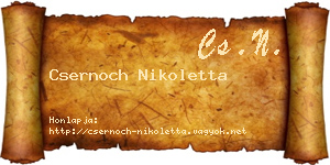 Csernoch Nikoletta névjegykártya